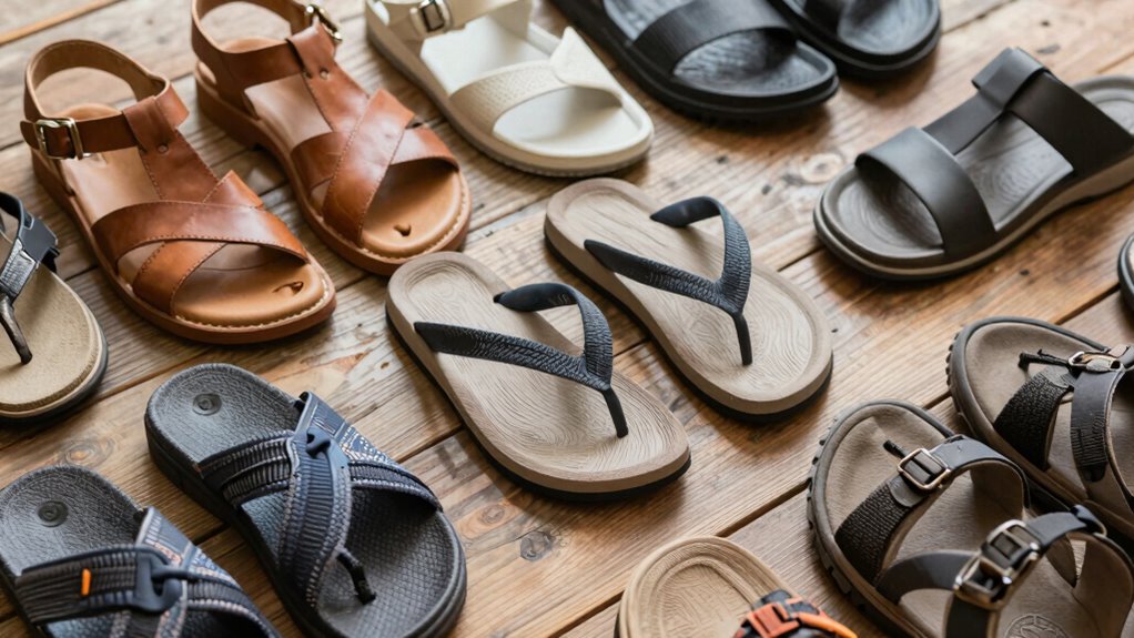 adjustable wide fit arch supported sandals