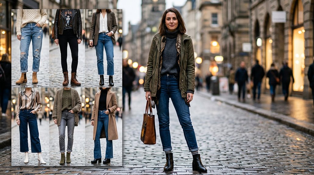 ankle boots with jeans styling