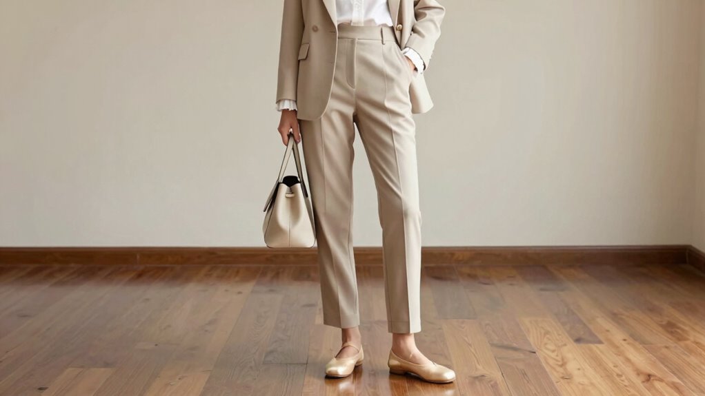 beige flats elevate tailored polish