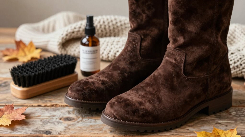 brown suede boots care tips
