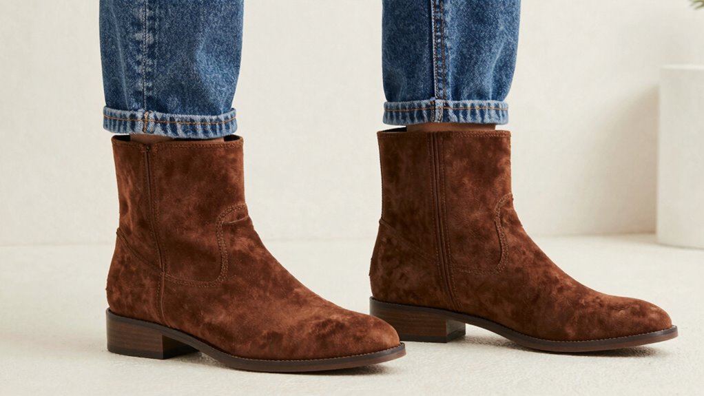 brown suede boots medium denim harmony