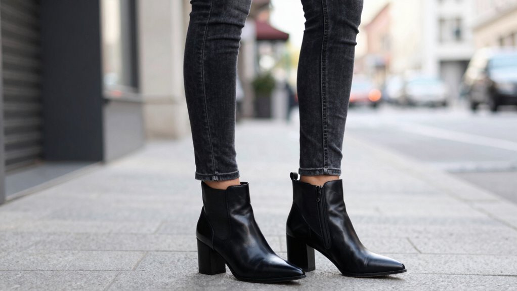 choosing ankle boot height with jeans length