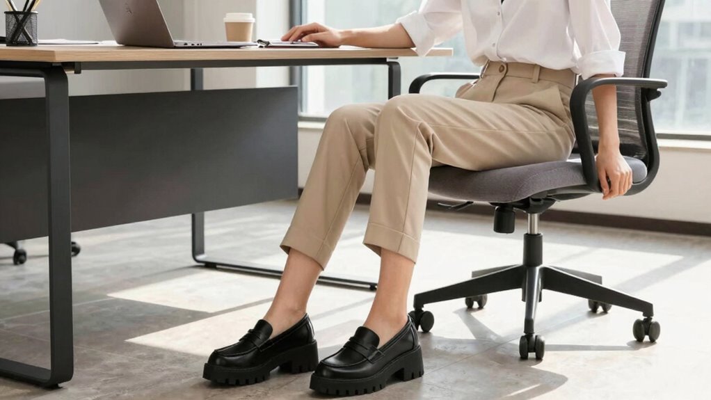 chunky loafers professional balance