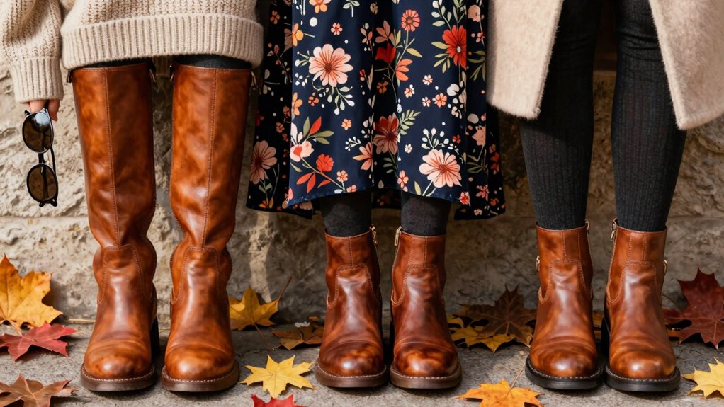 cognac boots for year round styling