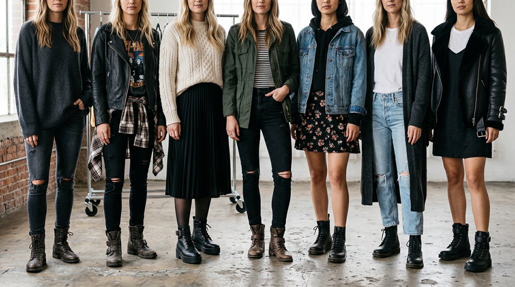 combat boots outfits balance edge
