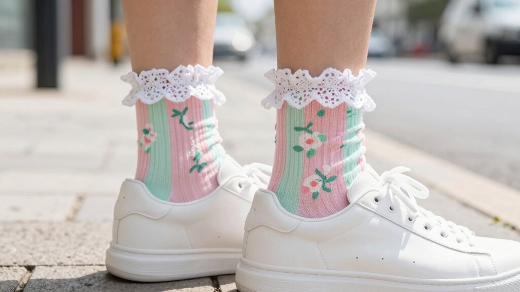 coordinated socks with sneakers