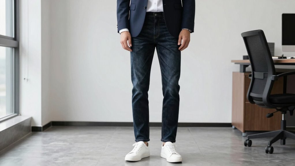 dark or black polished jean style