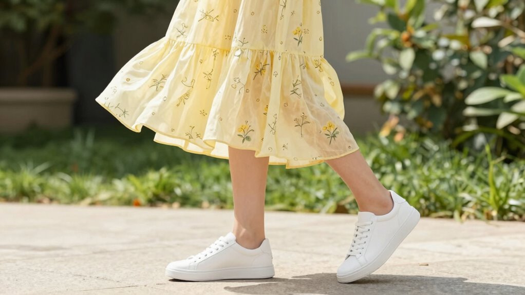 dress length sneaker pairing guidance
