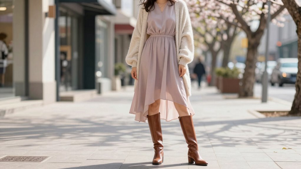 dresses boots lengths pairing