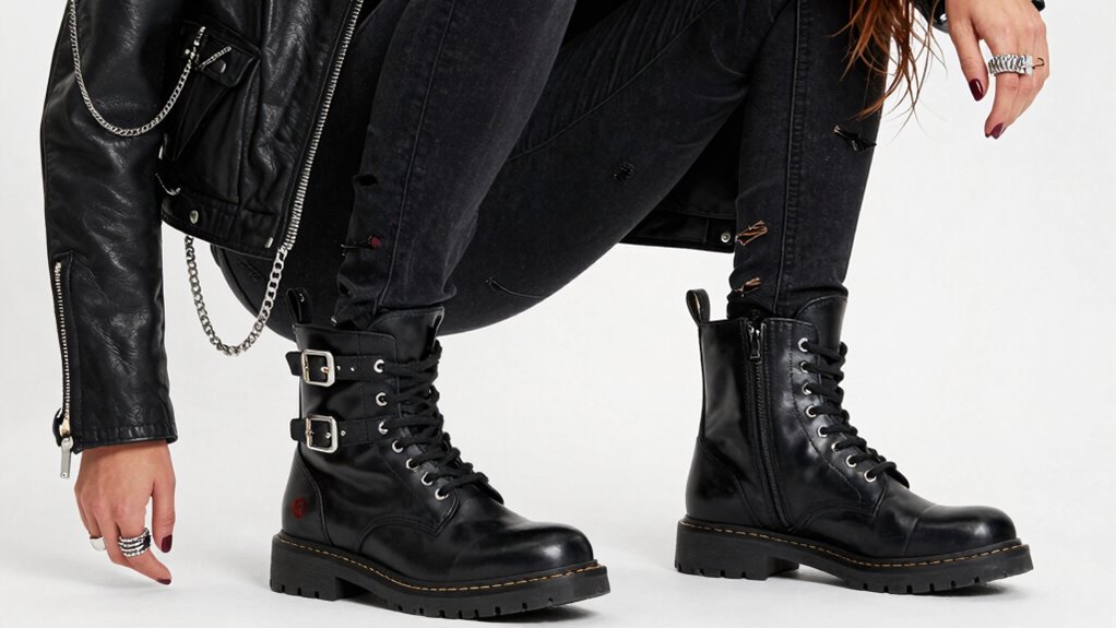 edgy combat boot accessories