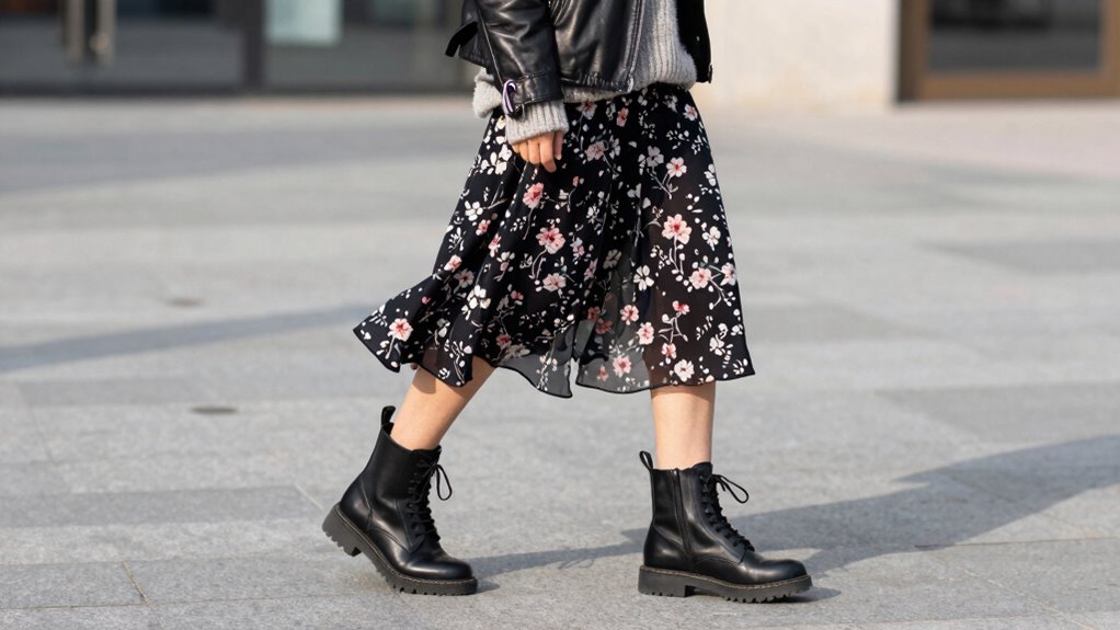 edgy feminine looks with boots