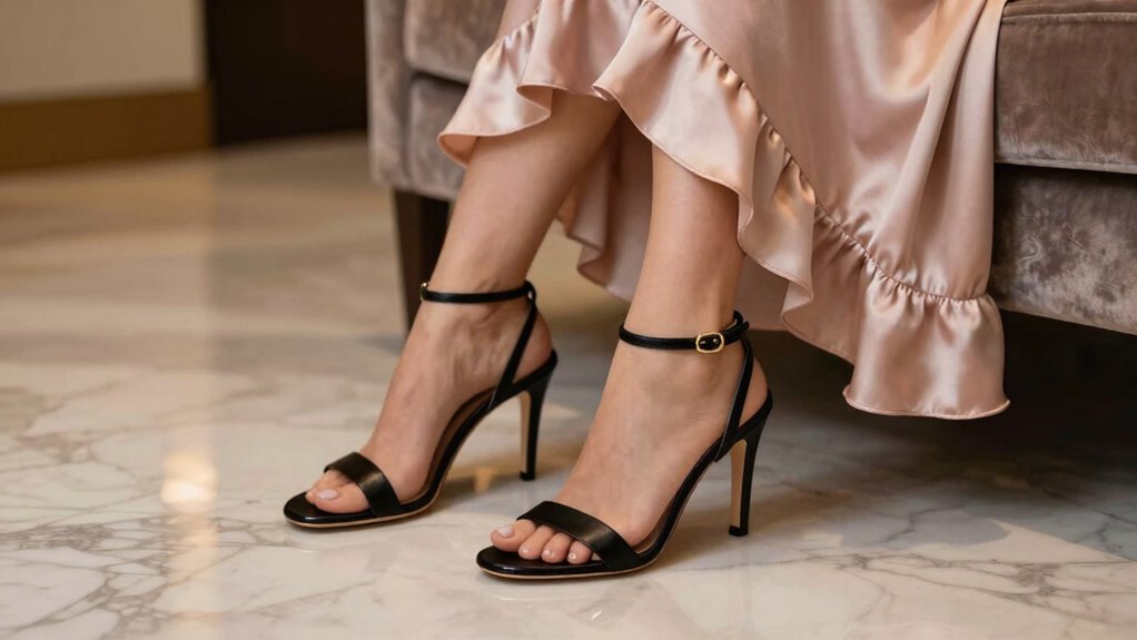 heel height toe shape straps neutrals