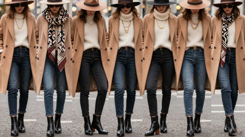 layered neutrals with accessories elevated