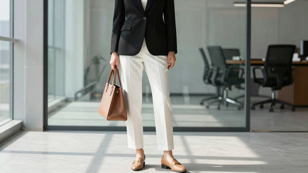 loafers with tailored blazer ensemble