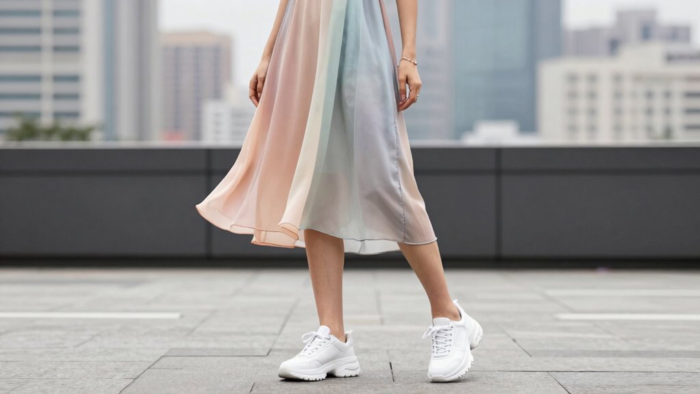 matching dress and sneaker balance