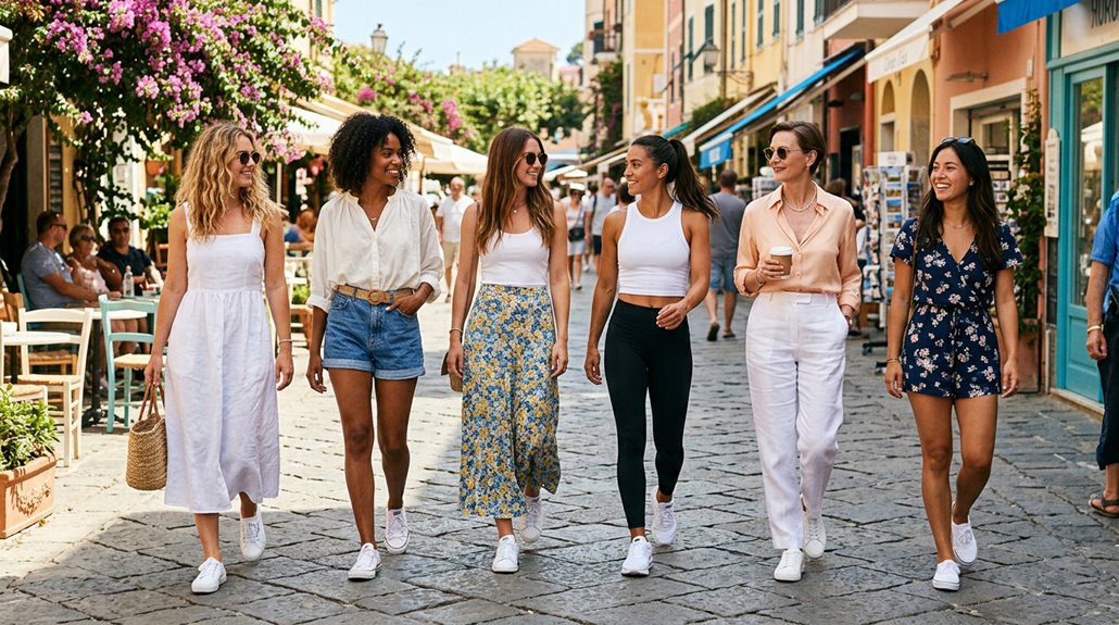 six white sneakers summer outfits
