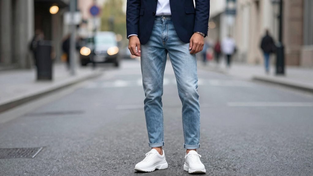 slim balanced chunky sneaker styling