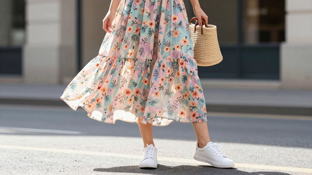 sneakers elevate summer dress styling