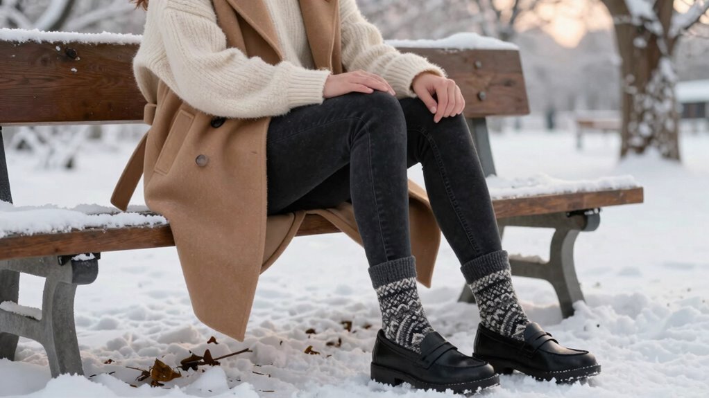 stylish warmth in loafers