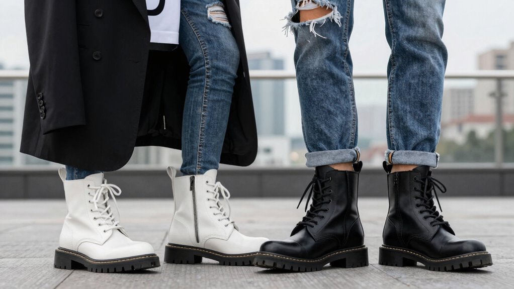 white combat boots versatile styling