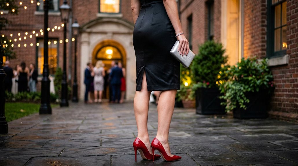 black dress with red heels styling guide