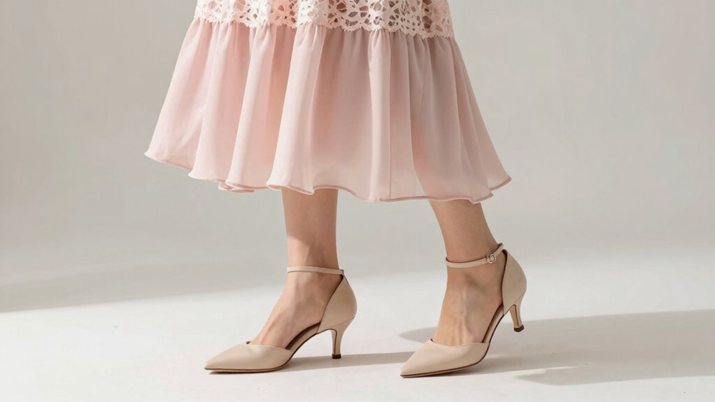 black kitten heels elevate feminine outfits