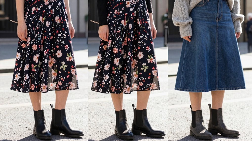 chelsea boots elevate skirts mood