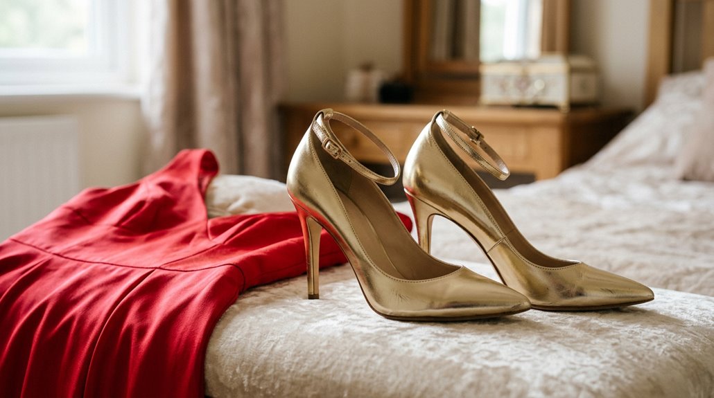 choosing heels for red dress style