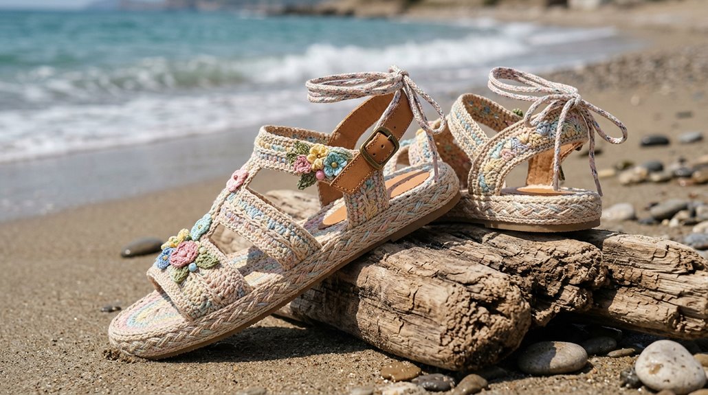 crochet sandal material guidance