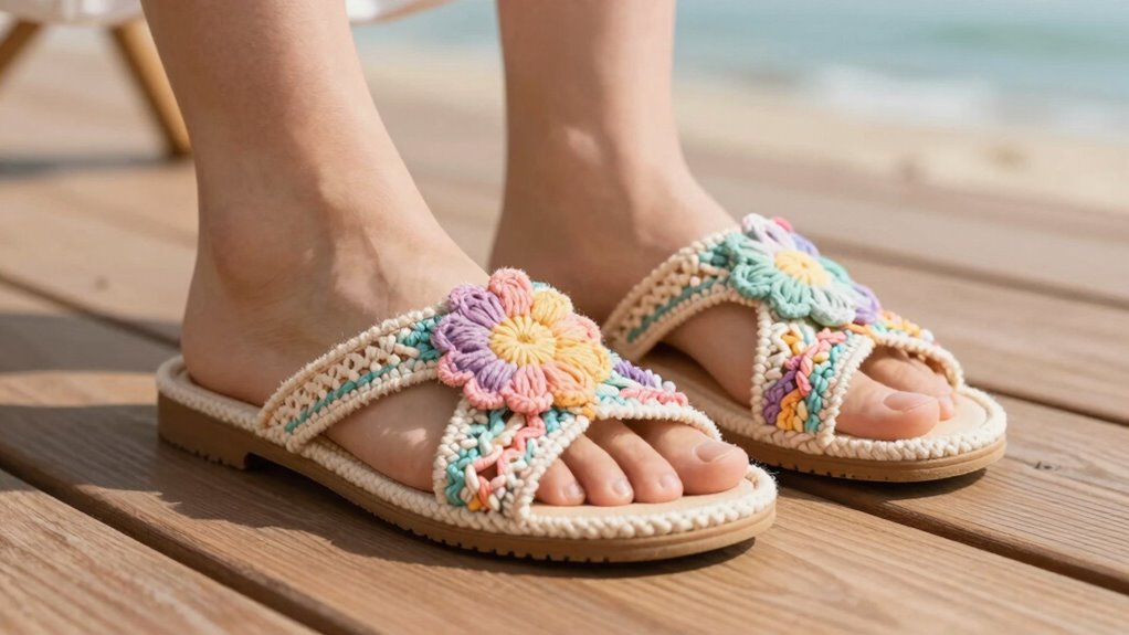 crochet sandals for sunny outings