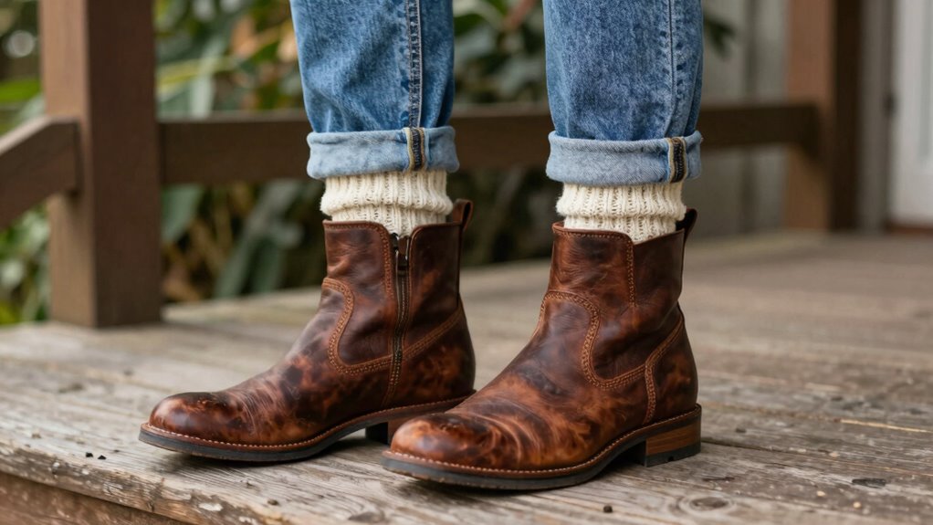 denim chunky knit casual chic