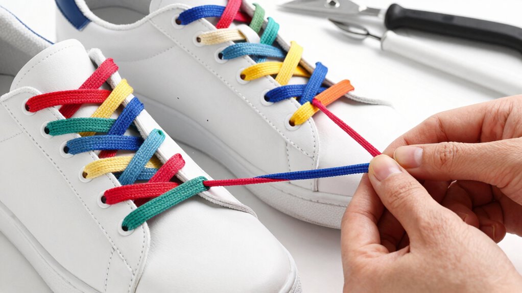 elastic no tie laces with anchors