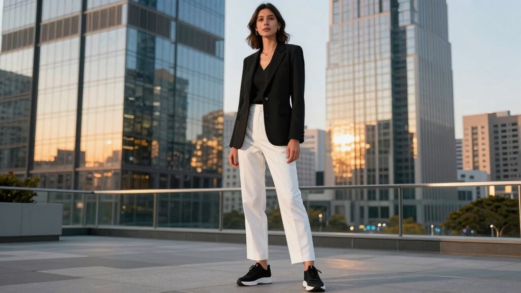 elevated black sneakers refined