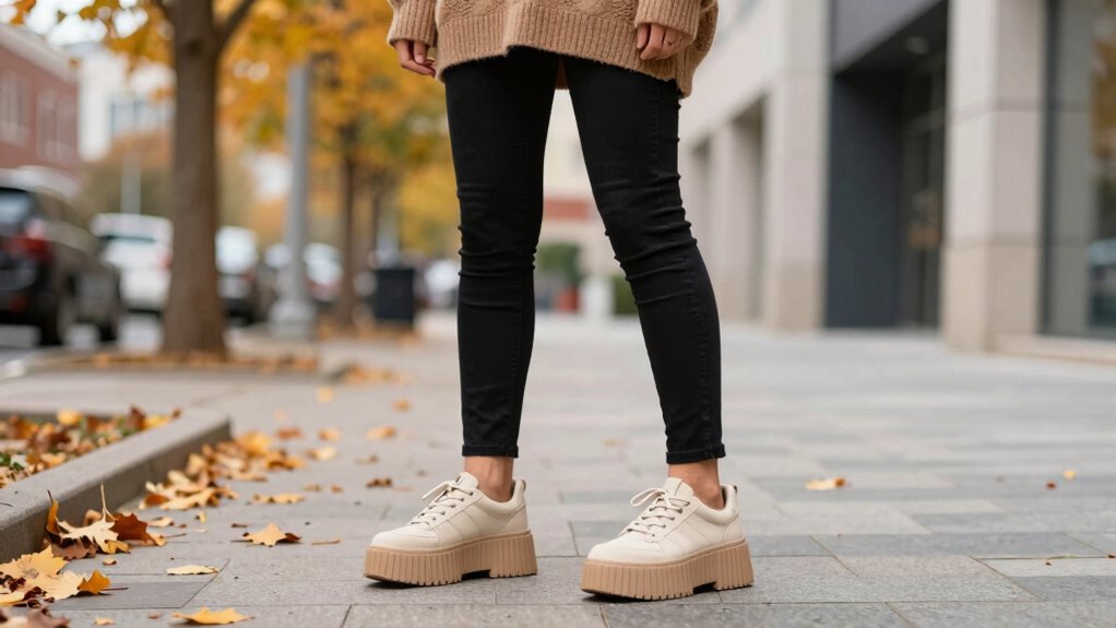 fall and winter platform sneaker styling