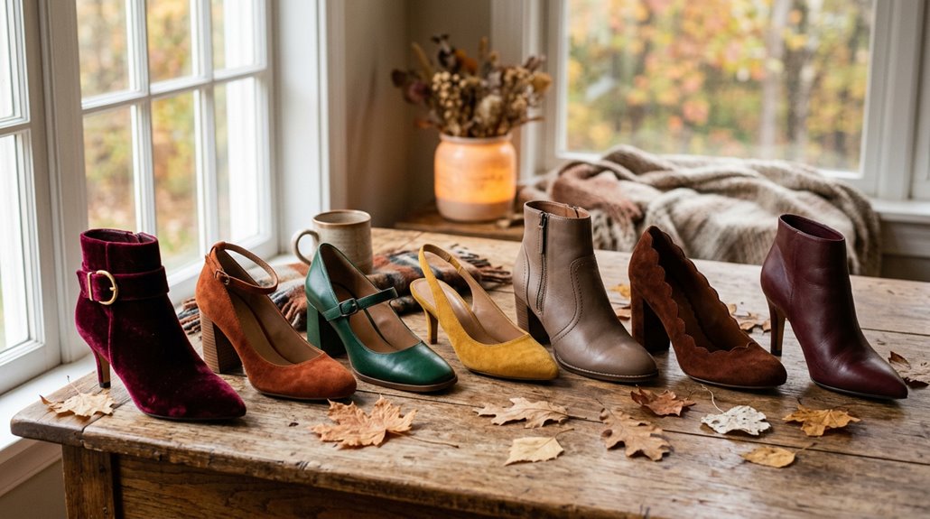 fall heels outfits transition wardrobe