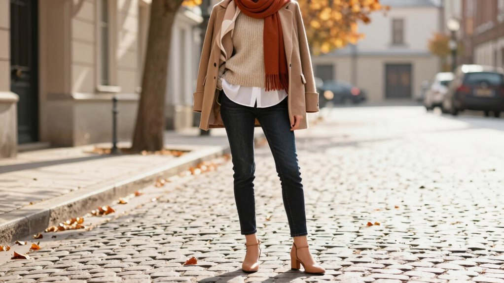 layered heels for transitional warmth