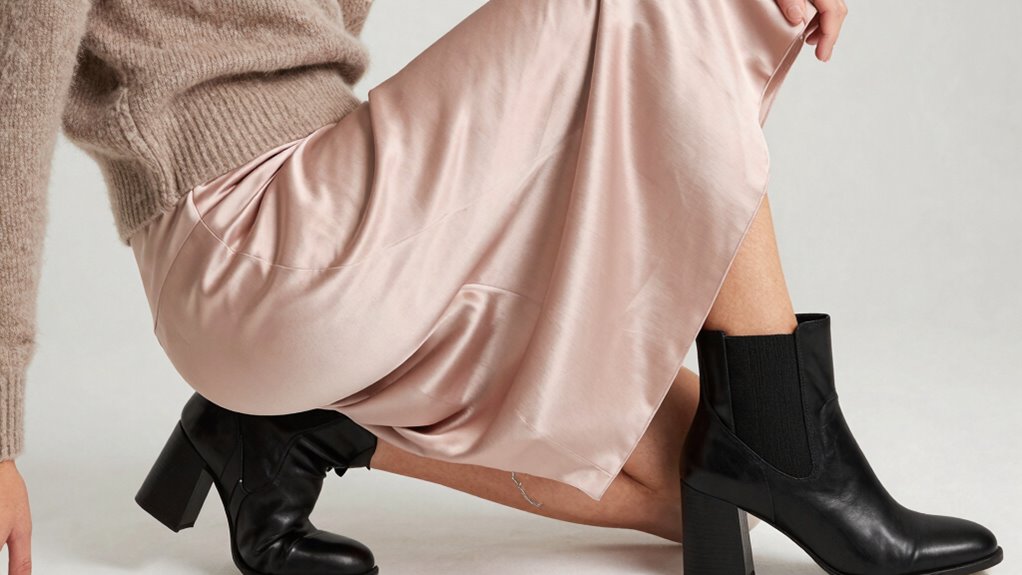 satin skirt boot styling mistakes