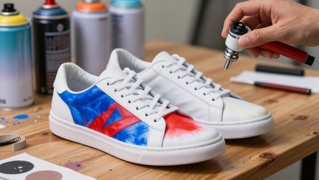 spray paint sneakers with primer