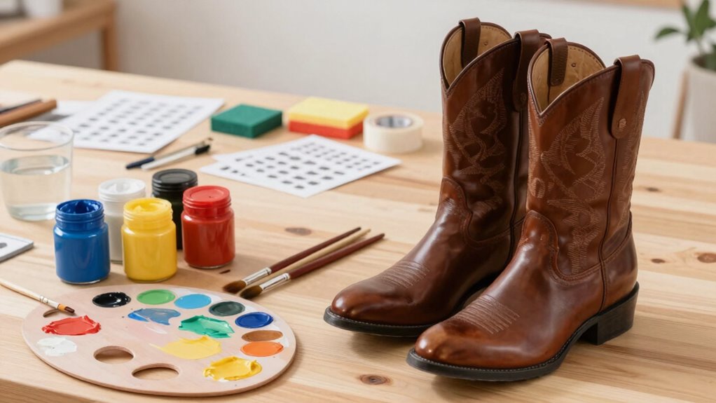 tools paints brushes masking directions