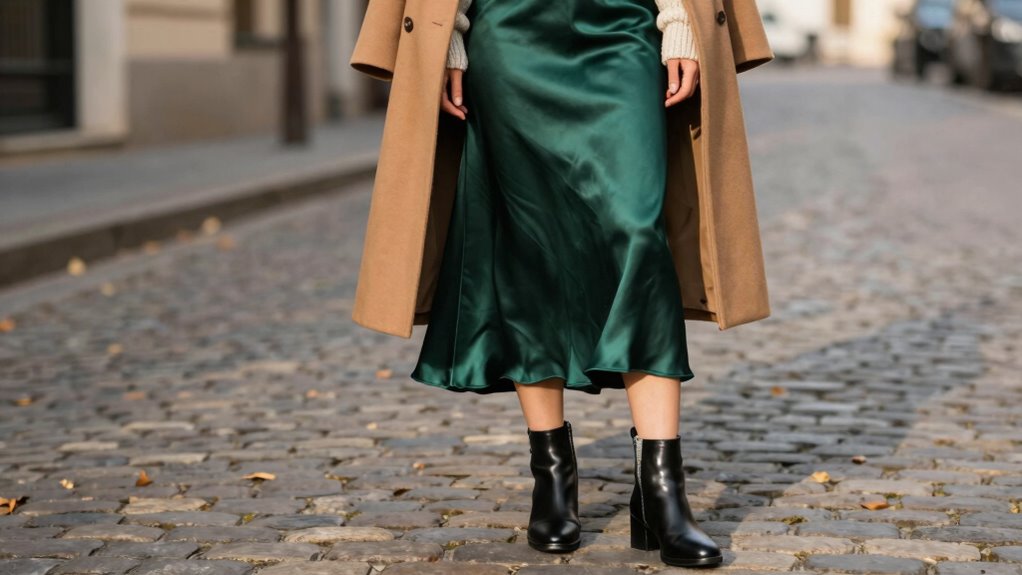 winter satin styling versatile layered sophistication